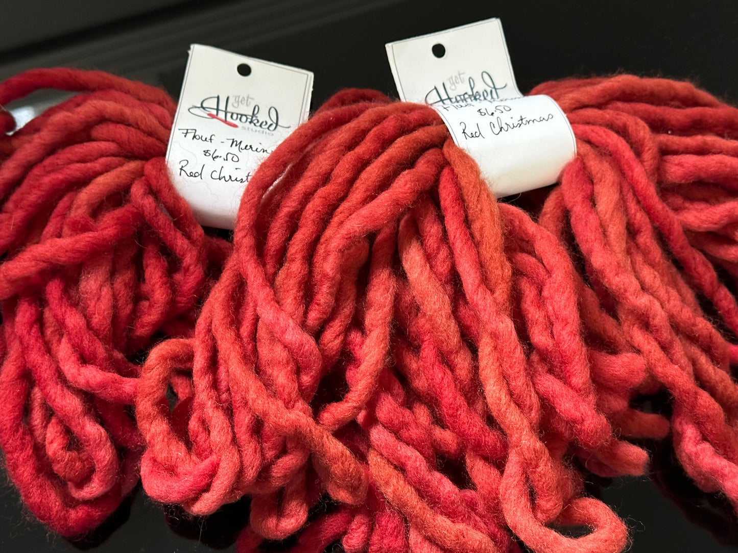 Flouf Christmas Red Merino Wool Yarn Bundle