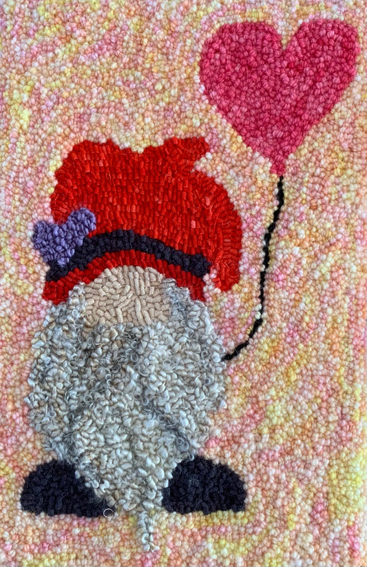 Pierre The Love Gnome Rug Hooking Pattern