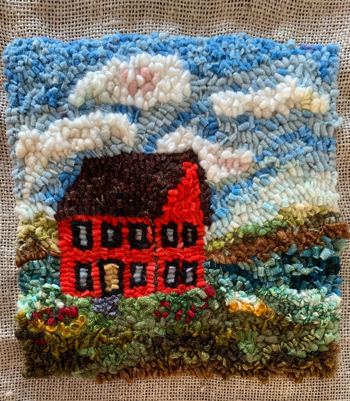 House on the Hill Rug Hooking Pattern