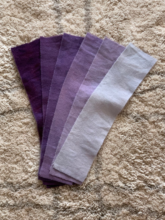 Purple Wool Swatches Six Values